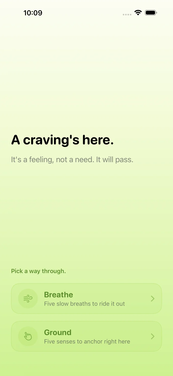 Pick a way through — Breathe or Ground.